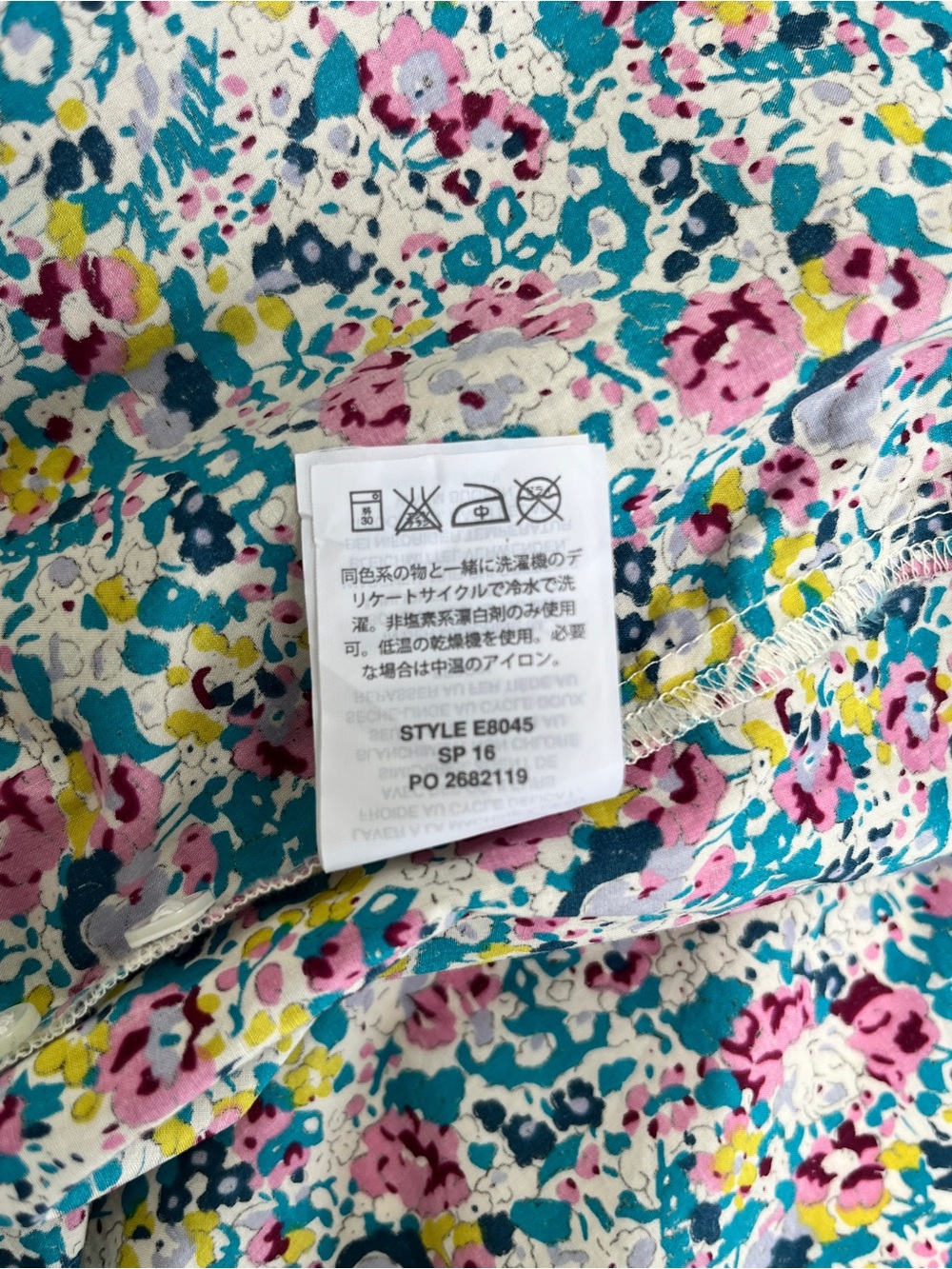 J. Crew Liberty of London, art fabric shirt, size 10 - Picture 7 of 9